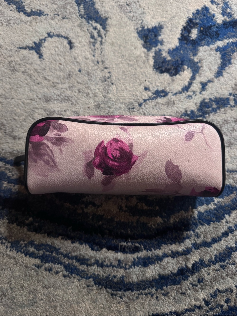 Kate Spade Pink Cosmetic Case with Magenta Rose Print - Picture 3 of 5
